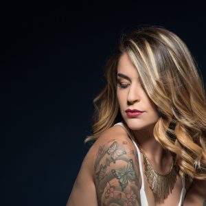 make up and blond hair