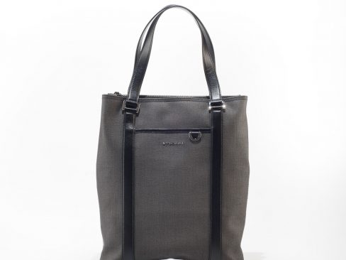 borsa bulgari a sacco con manici colore grigio